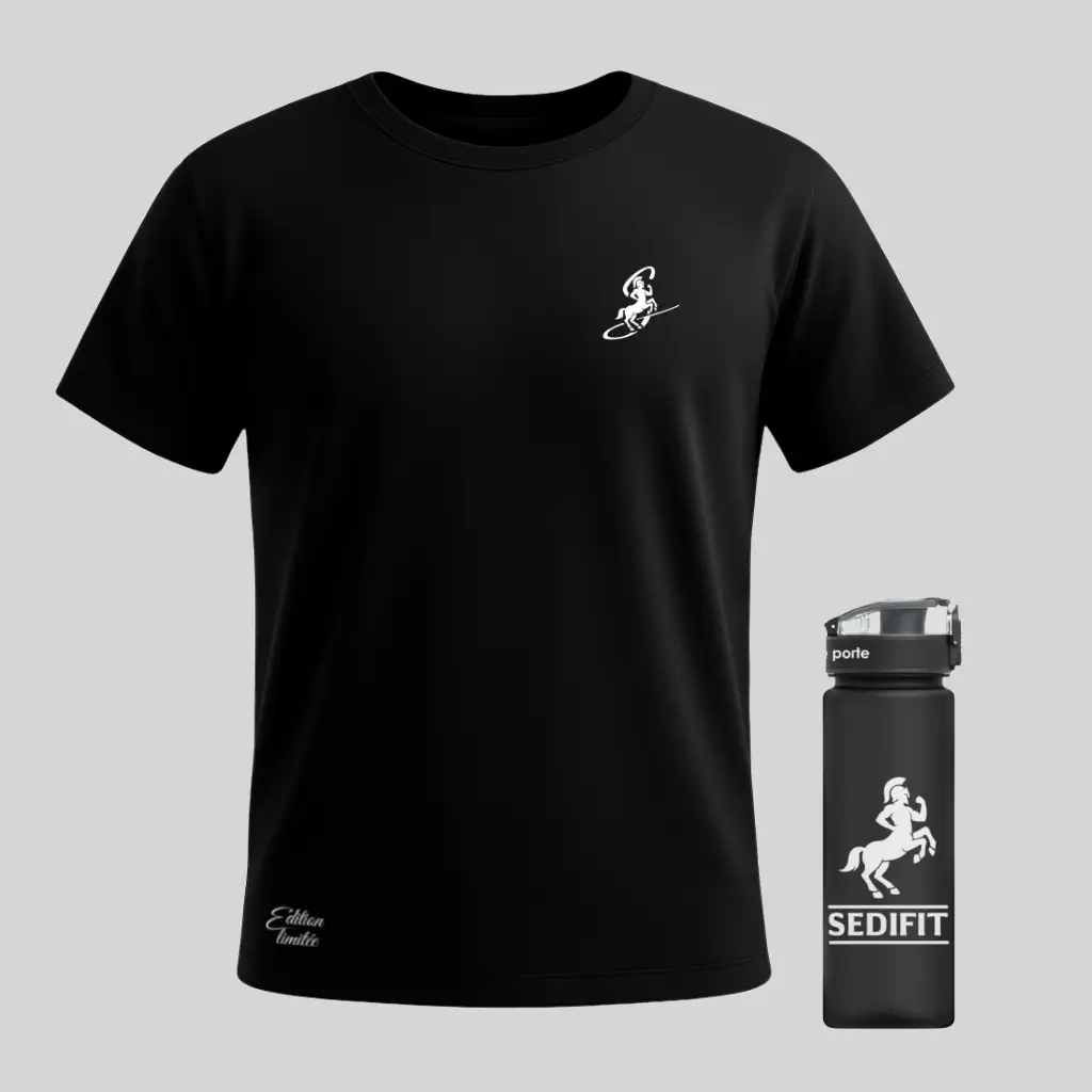 pack Sedifit t-shirt noir gourde