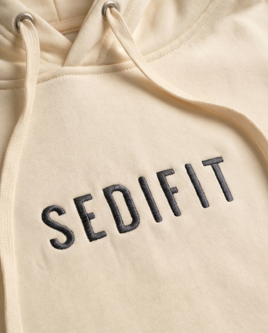 sweat à capuche unisexe ecru