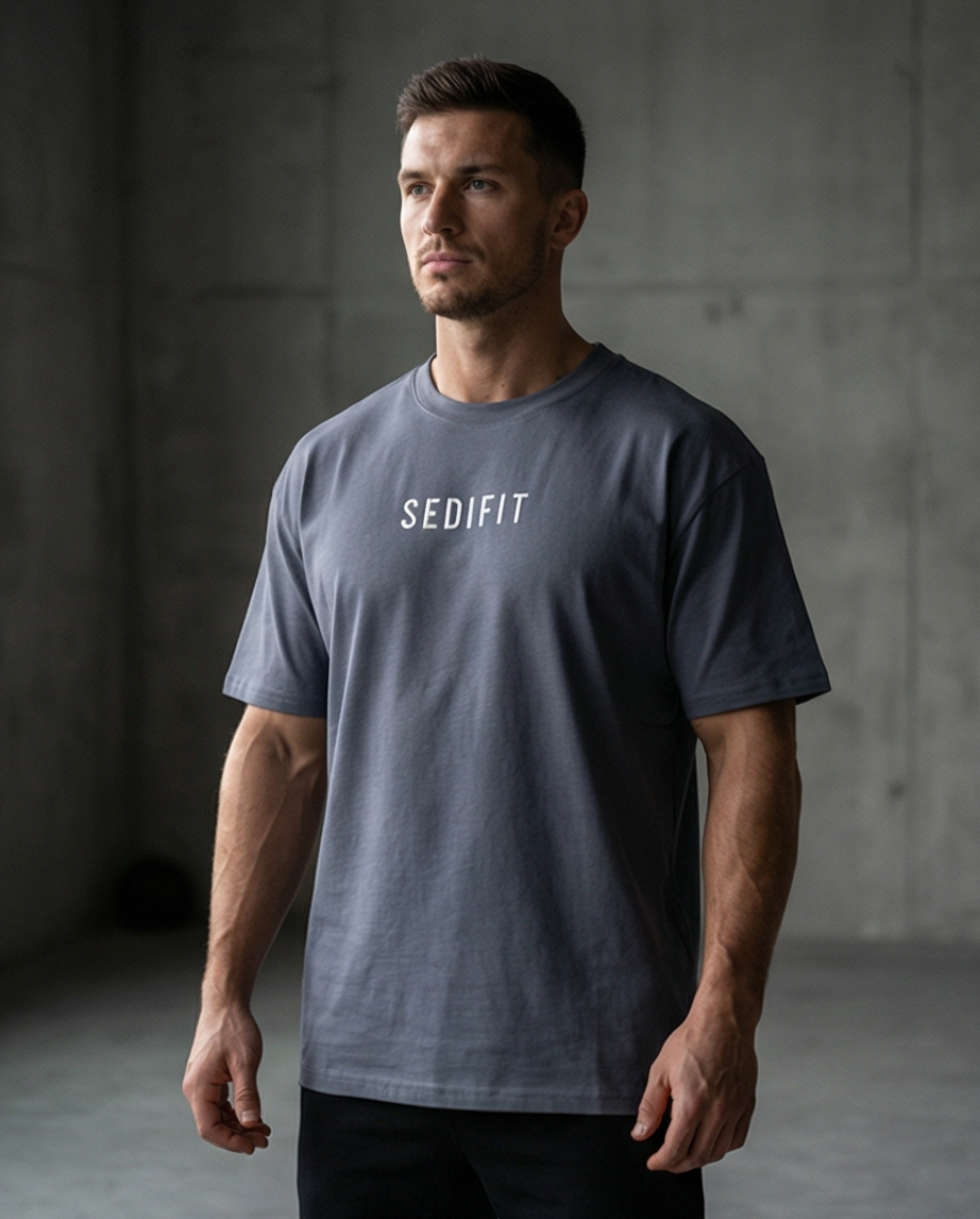 tshirt over size bleu vintage