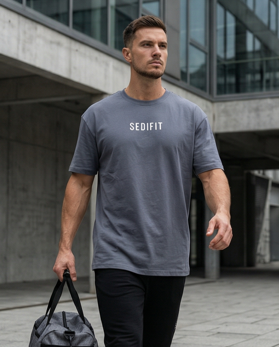 tshirt over size bleu vintage