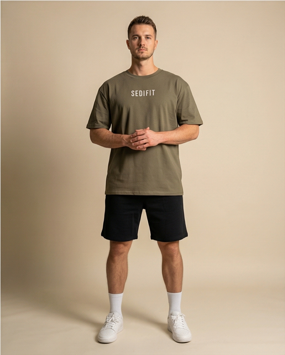 tshirt over size olive